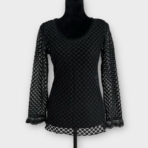 Umgee Long Sleeve Lace Overlay Top